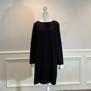 Theory black long sleeved dress